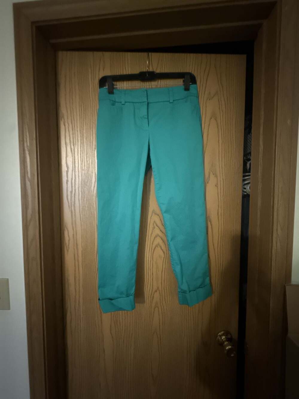 7th Avenue New York & Company Teal Cuffed Ankle Pants Size 0